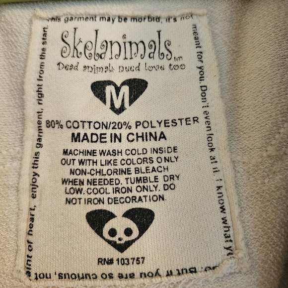 I Still Bite 🦇 Vintage Original Skelanimals T-Hoodie - Picture 5 of 13